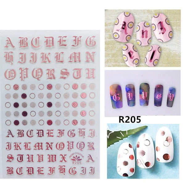 Letter Nail Stickers