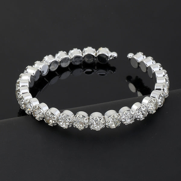 Silver Large Diamante Bracelet