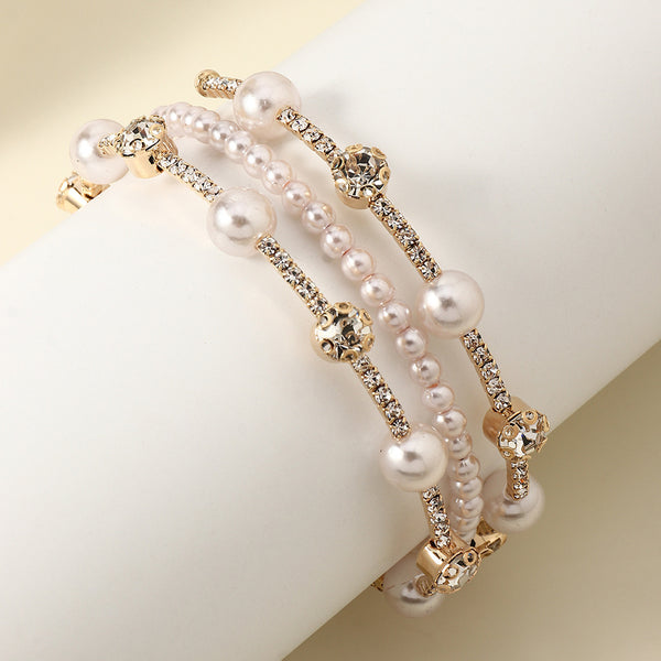 Pearl and Diamante Bracelet