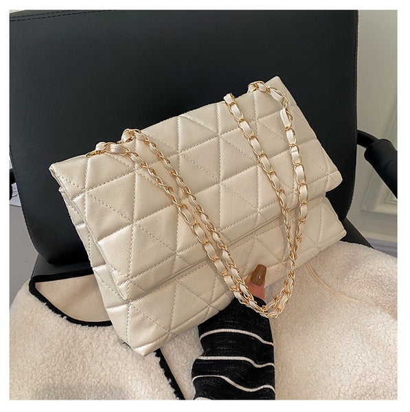 Women PU Leather Chain Strap Side Bag