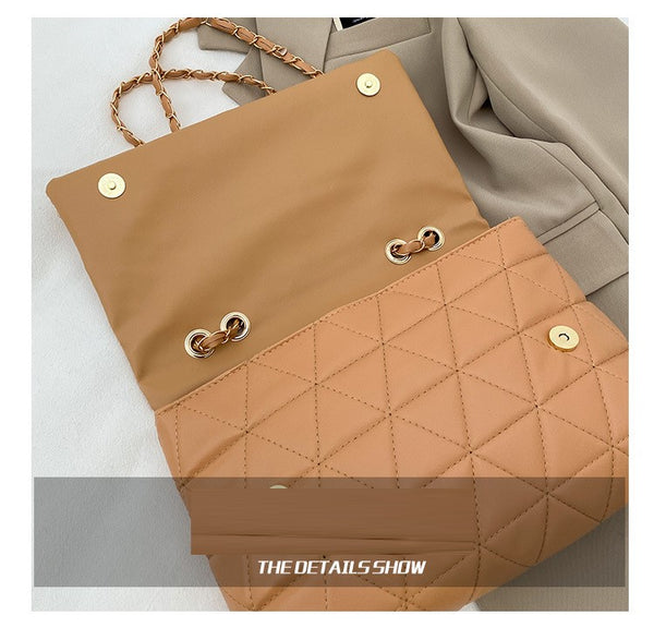Women PU Leather Chain Strap Side Bag