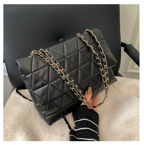 Women PU Leather Chain Strap Side Bag