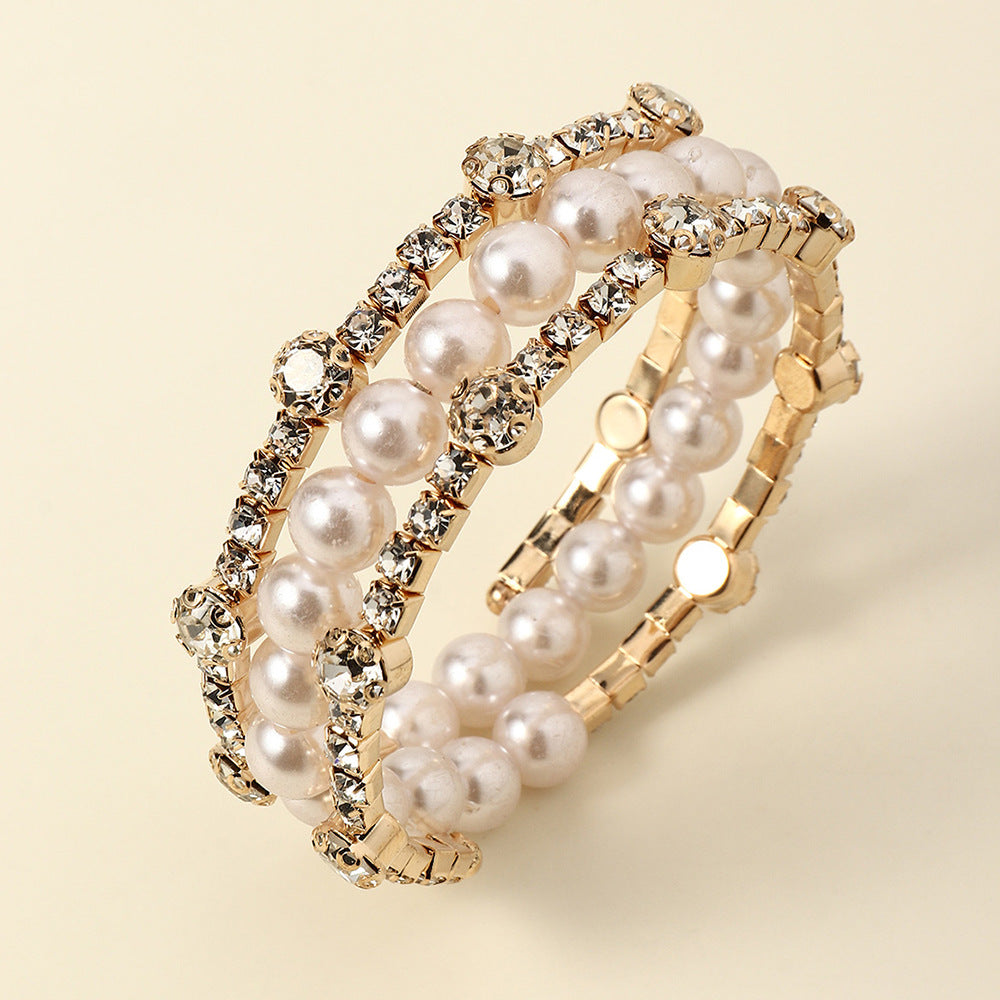 Pearl and Diamante Bracelet