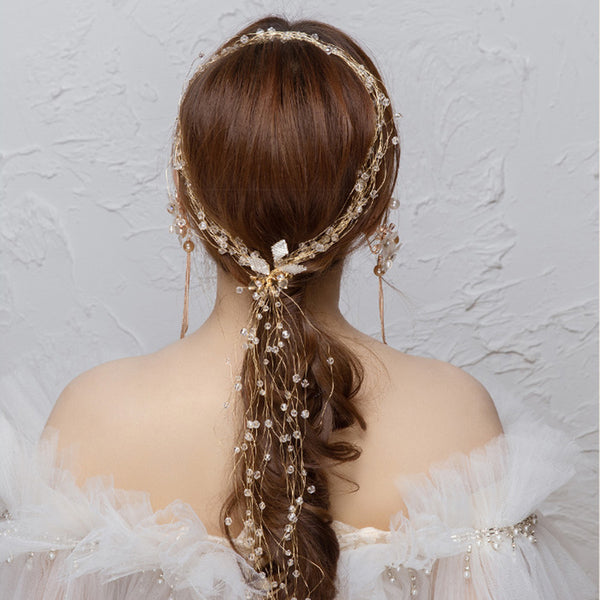 Pearl & Crystal Wreath Headdress