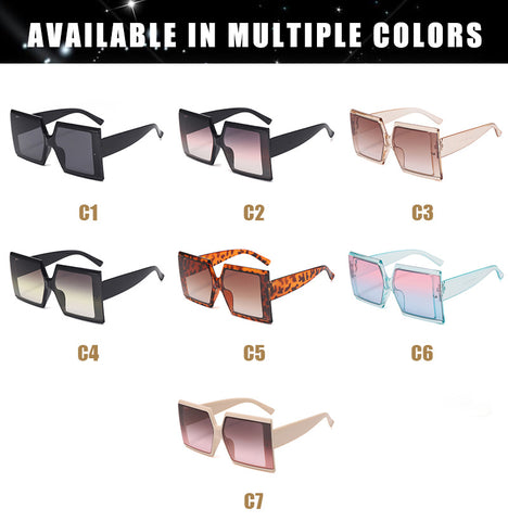 Large Frame Square Sunglasses