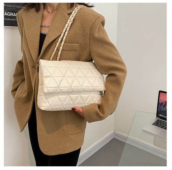 Women PU Leather Chain Strap Side Bag
