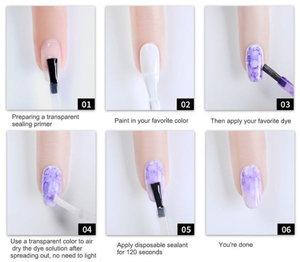 Nail Art Marble Ink