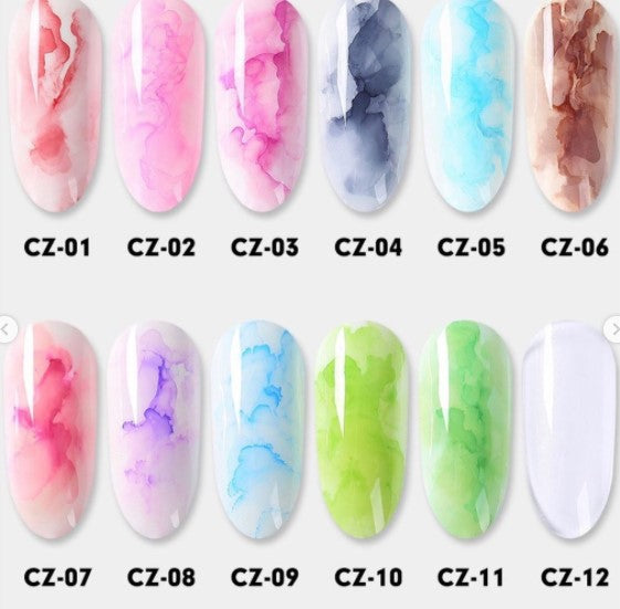 Nail Art Marble Ink