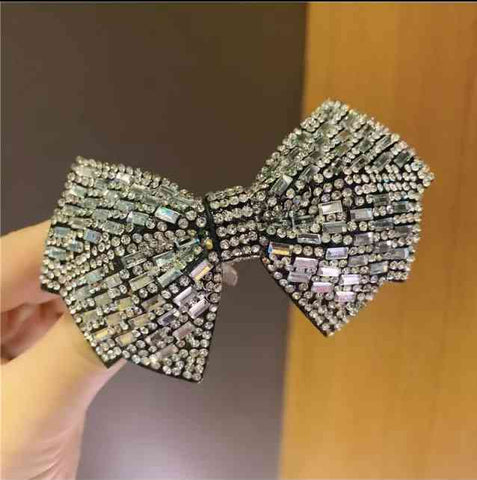 Rhinestone Crystal Big Bow Knot Hair Clip