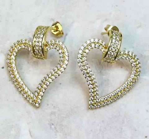 Heart Shape Rhinestone Earrings