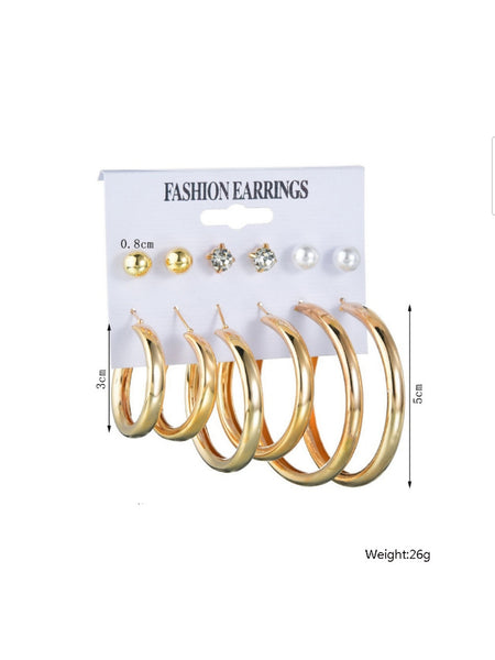 Hoops and Earrings Set