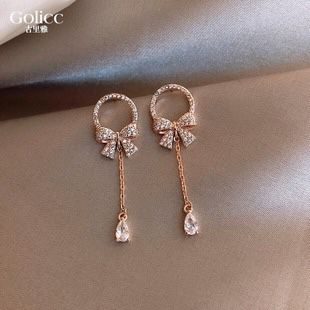 Zircon Tassel Drop Earrings